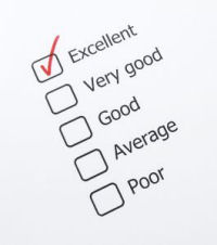 feedback form with excellent ticked